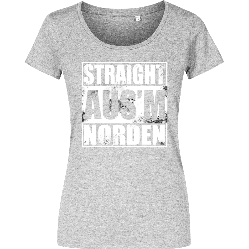 AhrensburgAlex AhrensburgAlex - Straight ausm Norden T-Shirt Damenshirt heather grey