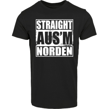 AhrensburgAlex - Straight ausm Norden Hausmarke T-Shirt  - Schwarz