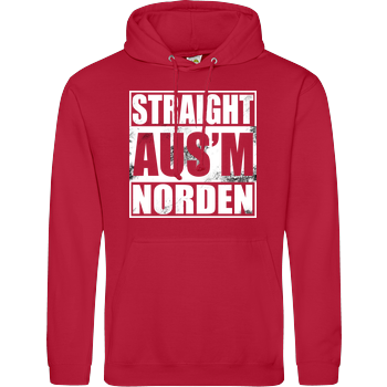 AhrensburgAlex - Straight ausm Norden JH Hoodie - Rot