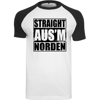 AhrensburgAlex - Straight ausm Norden Raglan-Shirt weiß