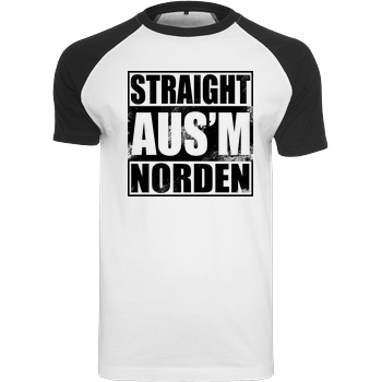 AhrensburgAlex AhrensburgAlex - Straight ausm Norden T-Shirt Raglan-Shirt weiß
