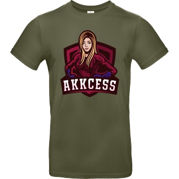 Akkcess' Akkcessoires Akkcess - Akkcess Logo chest print T-Shirt B&C EXACT 190 - Khaki