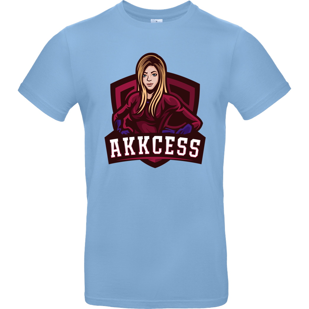 Akkcess' Akkcessoires Akkcess - Akkcess Logo chest print T-Shirt B&C EXACT 190 - Hellblau