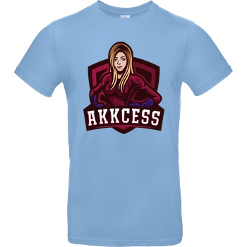 Akkcess' Akkcessoires Akkcess - Akkcess Logo chest print T-Shirt B&C EXACT 190 - Hellblau