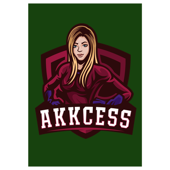 Akkcess - Akkcess Logo chest print Kunstdruck grün