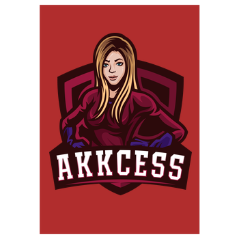 Akkcess - Akkcess Logo chest print Kunstdruck rot