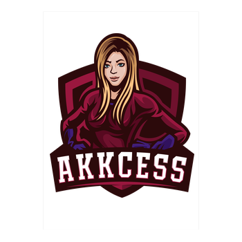Akkcess - Akkcess Logo chest print Kunstdruck weiss