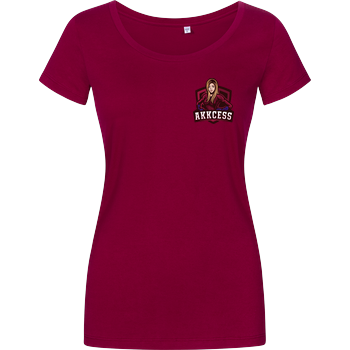 Akkcess - Akkcess Logo pocket print Damenshirt berry