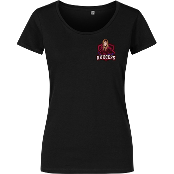Akkcess - Akkcess Logo pocket print Damenshirt schwarz