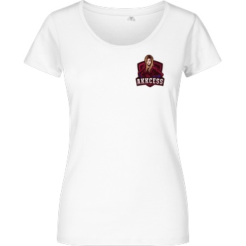 Akkcess - Akkcess Logo pocket print Damenshirt weiss