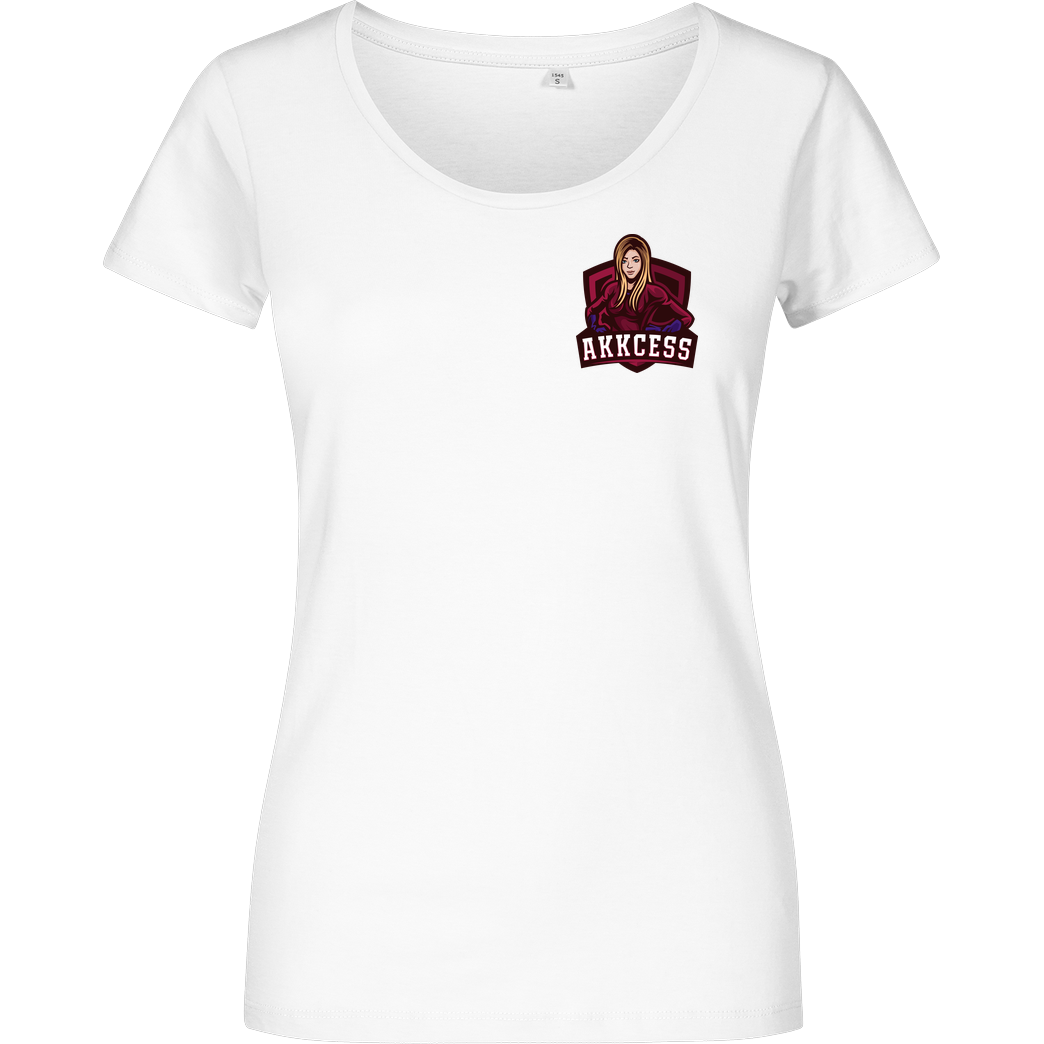 Akkcess' Akkcessoires Akkcess - Akkcess Logo pocket print T-Shirt Damenshirt weiss