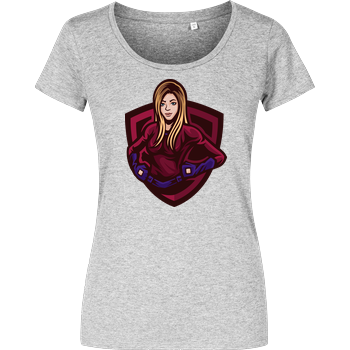 Akkcess - Avatar Logo chest print Damenshirt heather grey