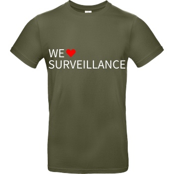 Alexander Lehmann Alexander Lehmann - We Love Surveillance T-Shirt B&C EXACT 190 - Khaki