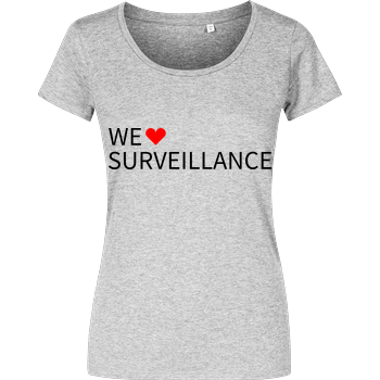 Alexander Lehmann - We Love Surveillance Damenshirt heather grey