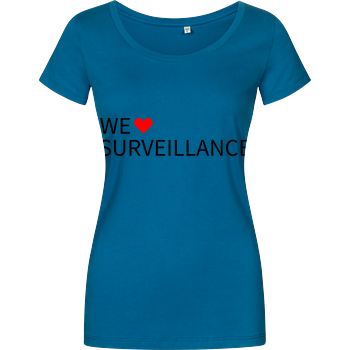 Alexander Lehmann - We Love Surveillance Damenshirt petrol