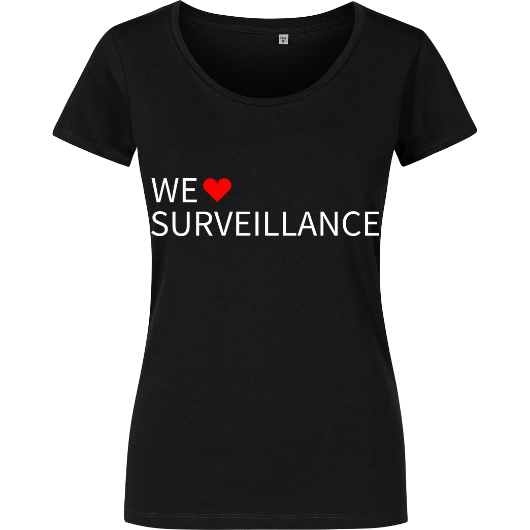 Alexander Lehmann Alexander Lehmann - We Love Surveillance T-Shirt Damenshirt schwarz