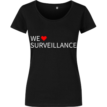 Alexander Lehmann Alexander Lehmann - We Love Surveillance T-Shirt Damenshirt schwarz