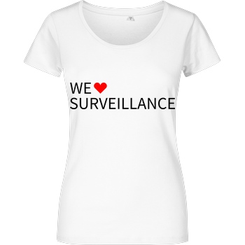 Alexander Lehmann Alexander Lehmann - We Love Surveillance T-Shirt Damenshirt weiss