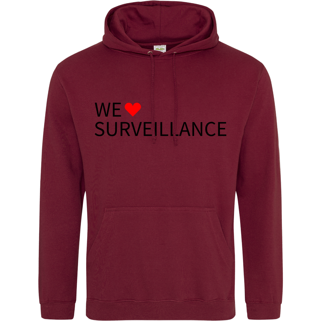 Alexander Lehmann Alexander Lehmann - We Love Surveillance Sweatshirt JH Hoodie - Bordeaux