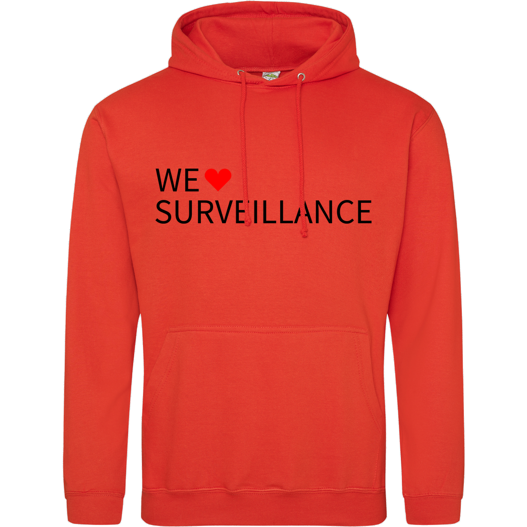 Alexander Lehmann Alexander Lehmann - We Love Surveillance Sweatshirt JH Hoodie - Orange
