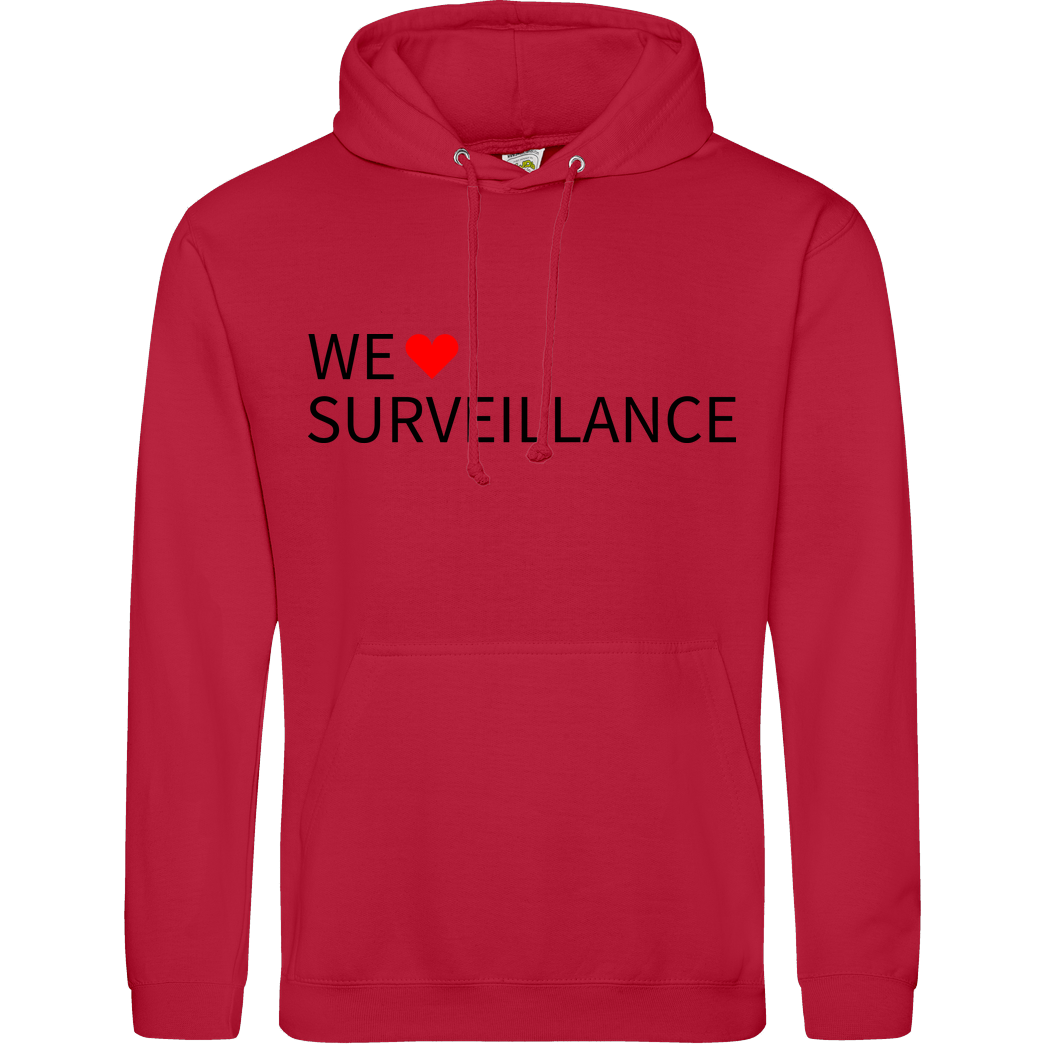 Alexander Lehmann Alexander Lehmann - We Love Surveillance Sweatshirt JH Hoodie - Rot