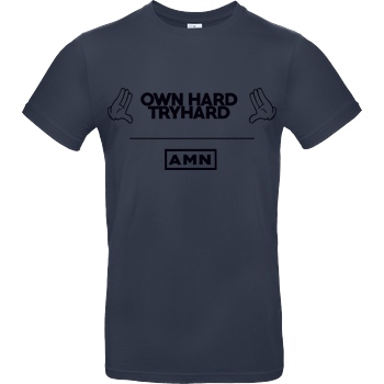 AMN-Shirts.com AMN-Shirts - Own Hard T-Shirt B&C EXACT 190 - Navy