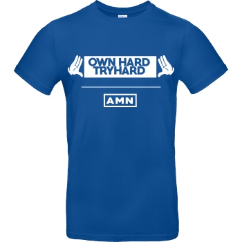 AMN-Shirts.com AMN-Shirts - Own Hard T-Shirt B&C EXACT 190 - Royal
