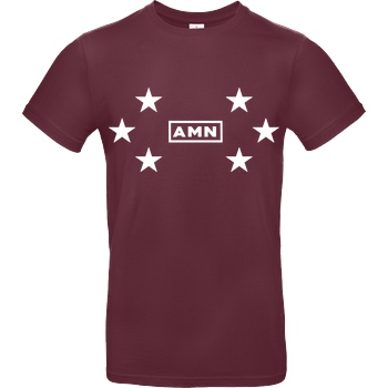 AMN-Shirts.com AMN-Shirts - Stars T-Shirt B&C EXACT 190 - Bordeaux
