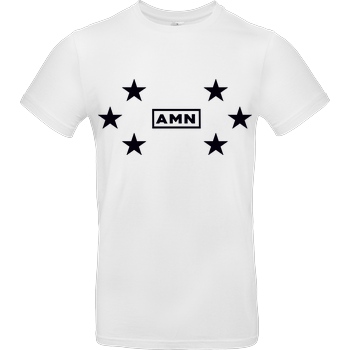 AMN-Shirts.com AMN-Shirts - Stars T-Shirt B&C EXACT 190 - Weiß