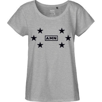 AMN-Shirts.com AMN-Shirts - Stars T-Shirt Fairtrade Loose Fit Girlie - heather grey