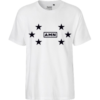 AMN-Shirts.com AMN-Shirts - Stars T-Shirt Fairtrade T-Shirt - weiß