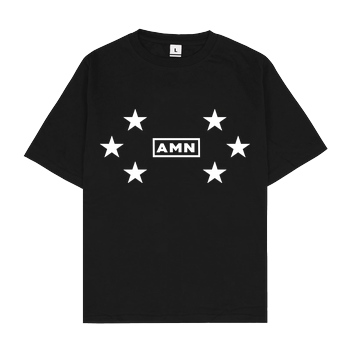 AMN-Shirts.com AMN-Shirts - Stars T-Shirt Oversize T-Shirt - Schwarz