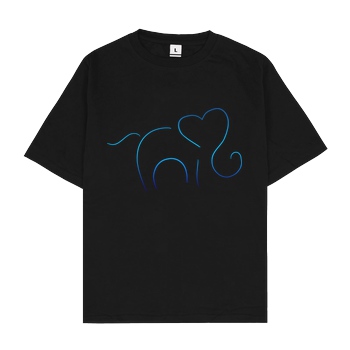 ARRi Arri - Elefantastico T-Shirt Oversize T-Shirt - Schwarz