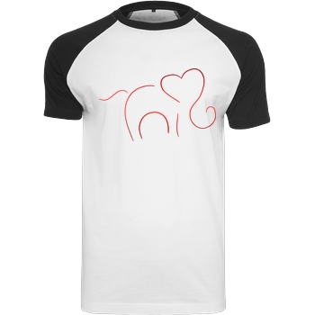 ARRi Arri - Elefantastico T-Shirt Raglan-Shirt weiß