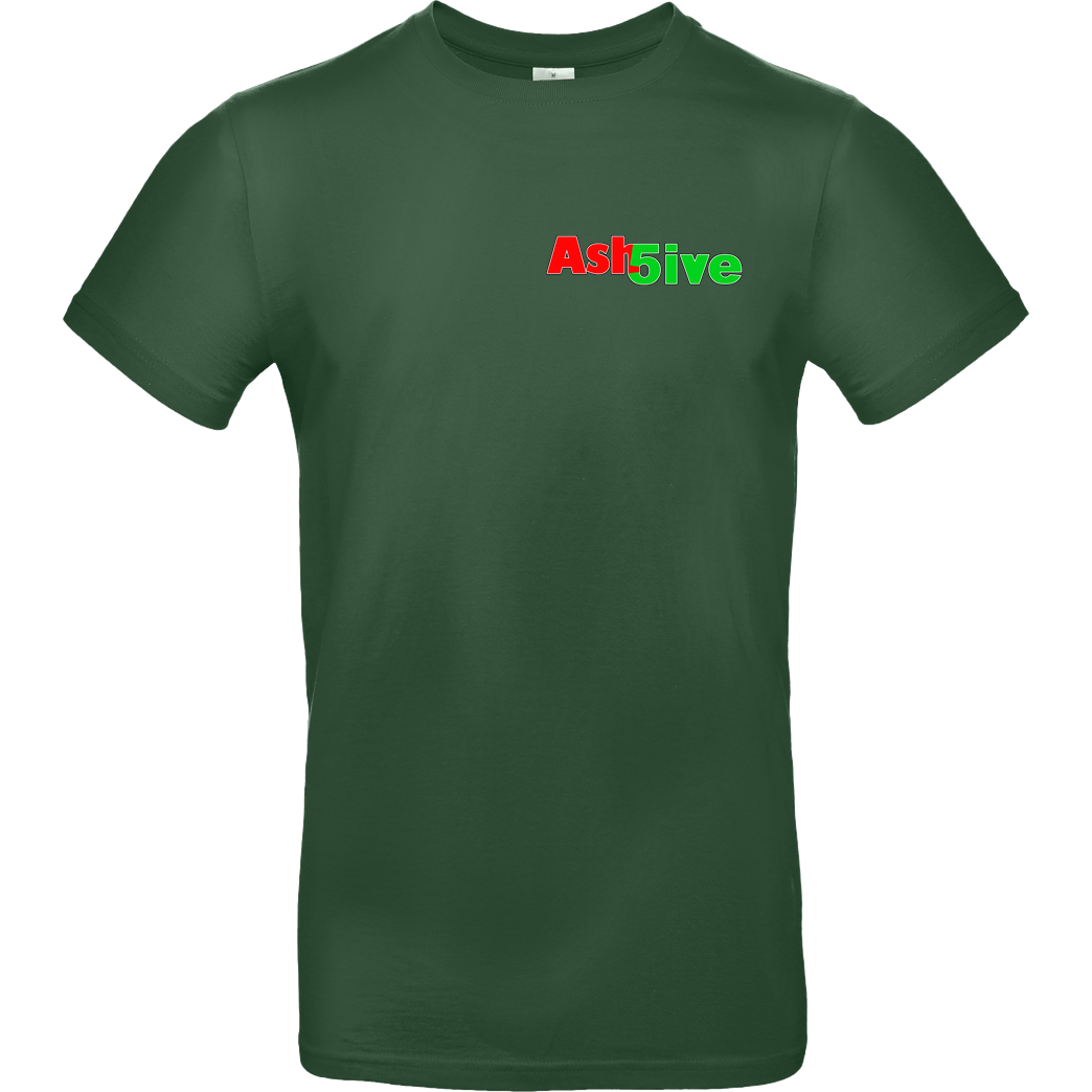 Ash5ive Ash5ive - Logo T-Shirt B&C EXACT 190 - Flaschengrün