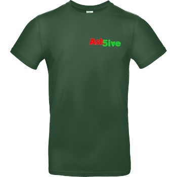 Ash5ive Ash5ive - Logo T-Shirt B&C EXACT 190 - Flaschengrün