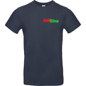 Ash5ive Ash5ive - Logo T-Shirt B&C EXACT 190 - Navy