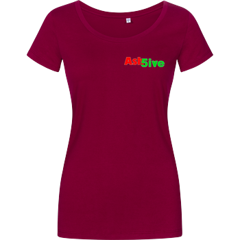 Ash5ive - Logo Damenshirt berry