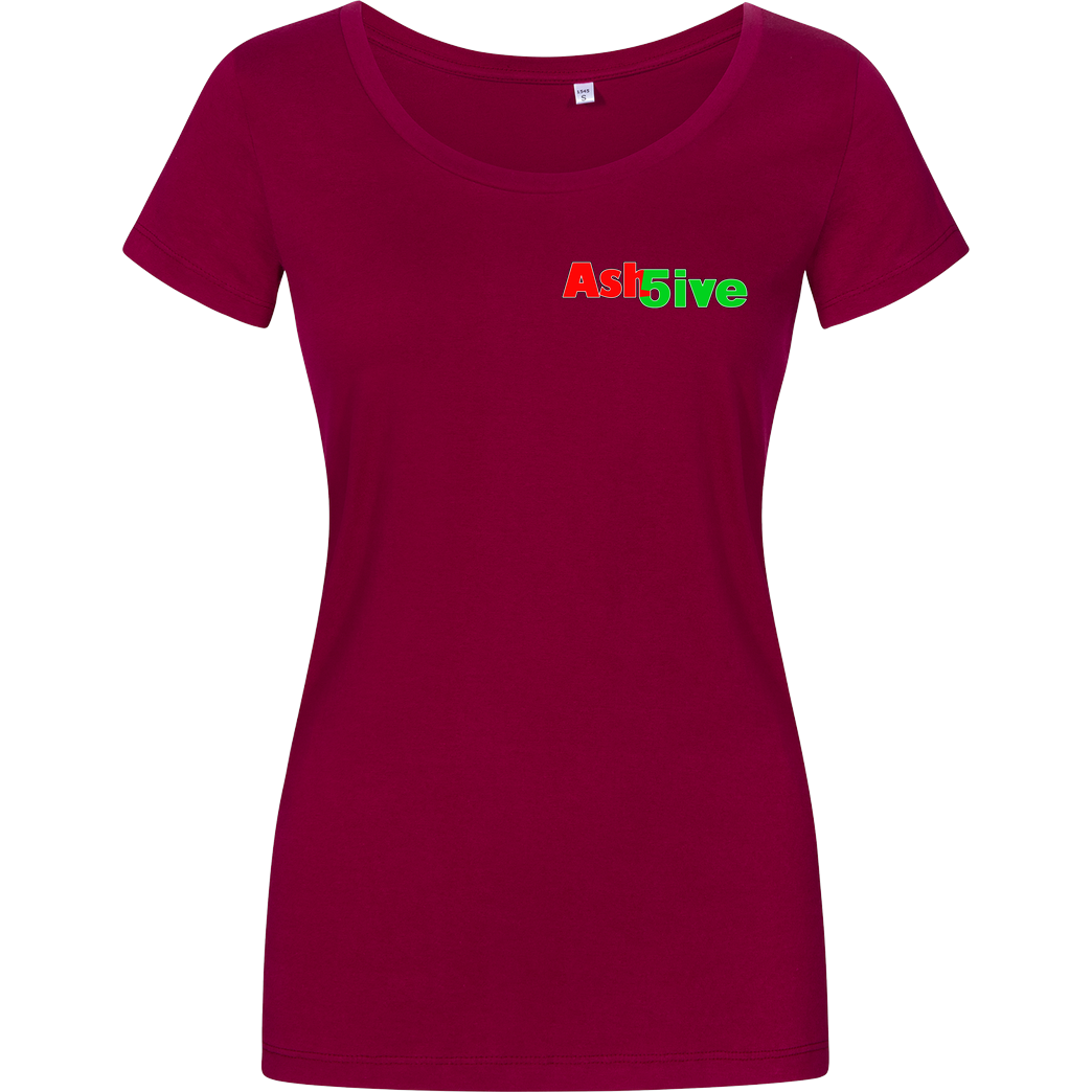 Ash5ive Ash5ive - Logo T-Shirt Damenshirt berry