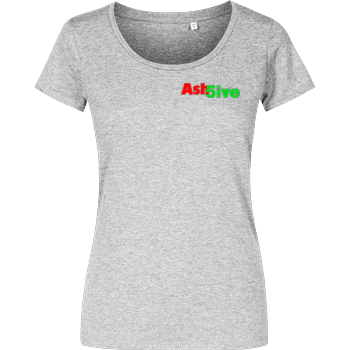 Ash5ive - Logo Damenshirt heather grey