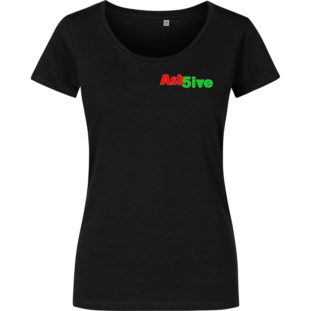 Ash5ive Ash5ive - Logo T-Shirt Damenshirt schwarz