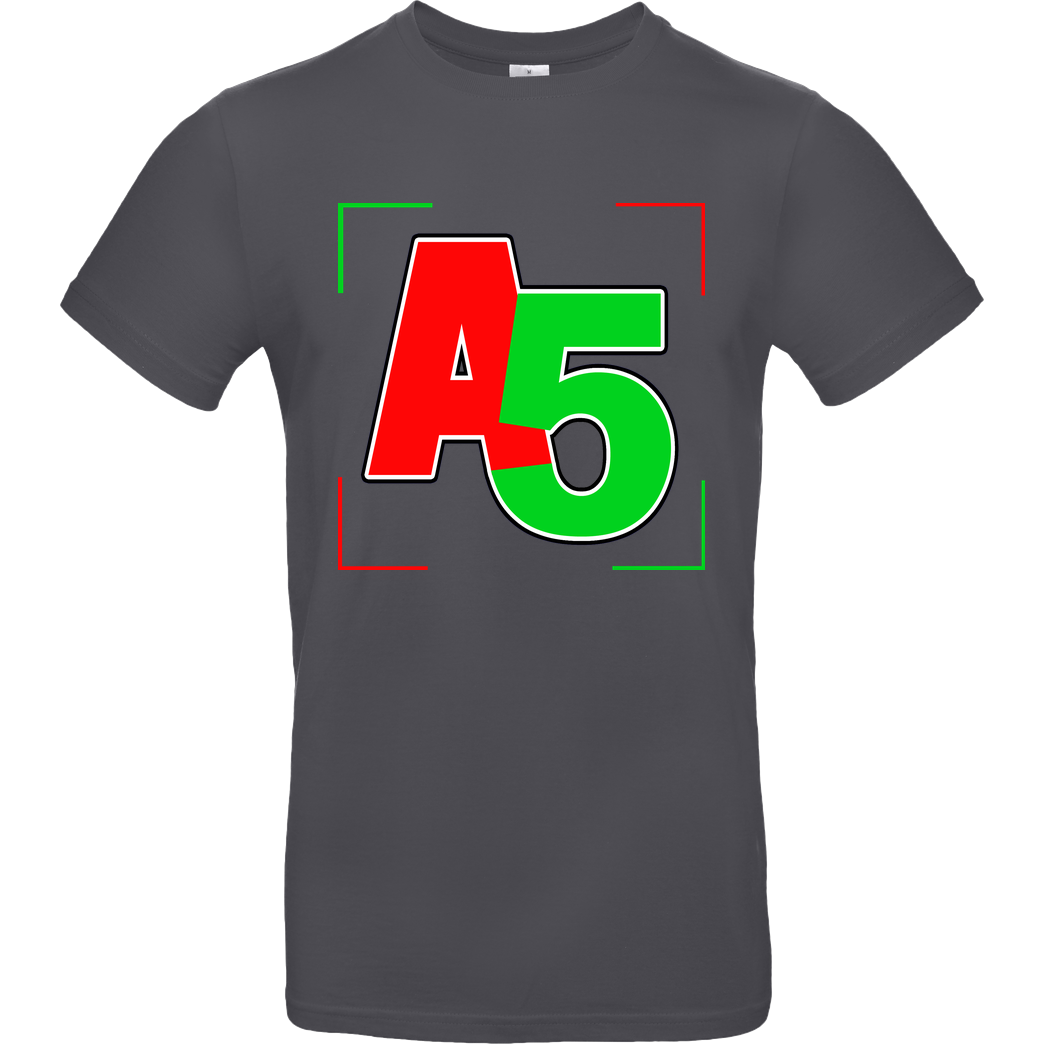 Ash5ive Ash5ive - Logo Ecken T-Shirt B&C EXACT 190 - Dark Grey