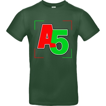 Ash5ive Ash5ive - Logo Ecken T-Shirt B&C EXACT 190 - Flaschengrün