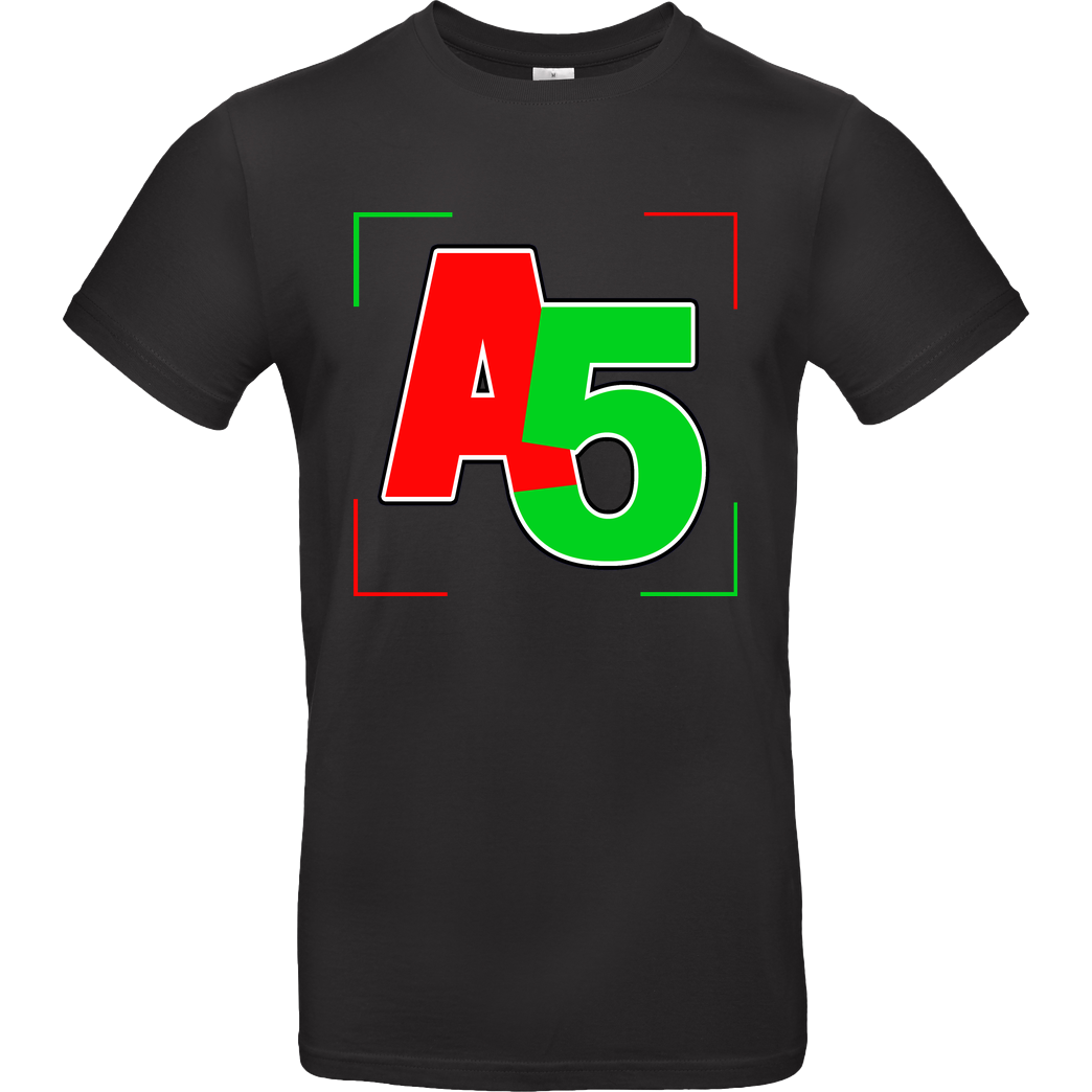 Ash5ive Ash5ive - Logo Ecken T-Shirt B&C EXACT 190 - Schwarz