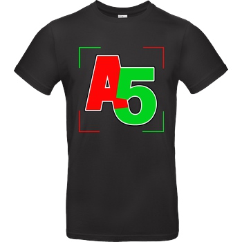 Ash5ive Ash5ive - Logo Ecken T-Shirt B&C EXACT 190 - Schwarz