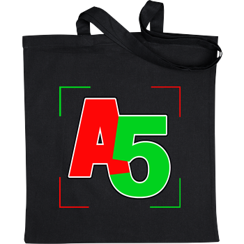 Ash5ive - Logo Ecken Stoffbeutel schwarz