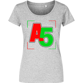 Ash5ive - Logo Ecken Damenshirt heather grey
