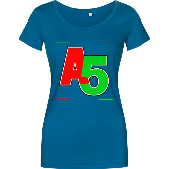 Ash5ive - Logo Ecken Damenshirt petrol