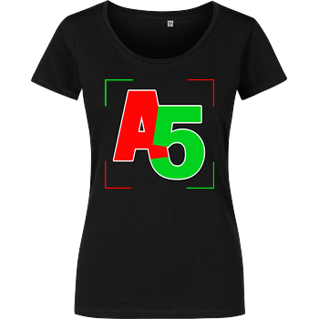 Ash5ive - Logo Ecken Damenshirt schwarz