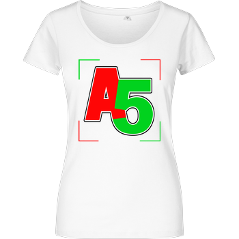 Ash5ive - Logo Ecken Damenshirt weiss